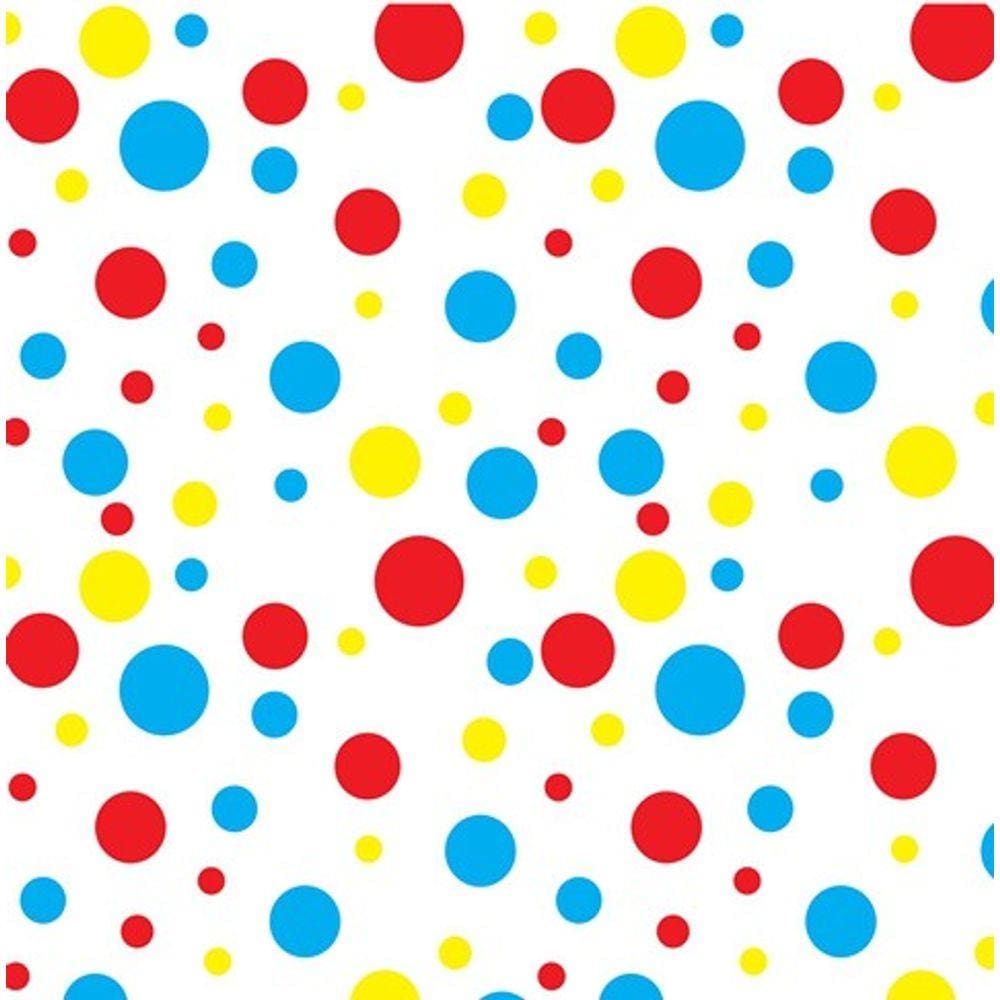 TOALHA TNT ESTAMPADA BOLAS COLORIDAS 0,68 X 0,68 m C/ 5 PEÇAS