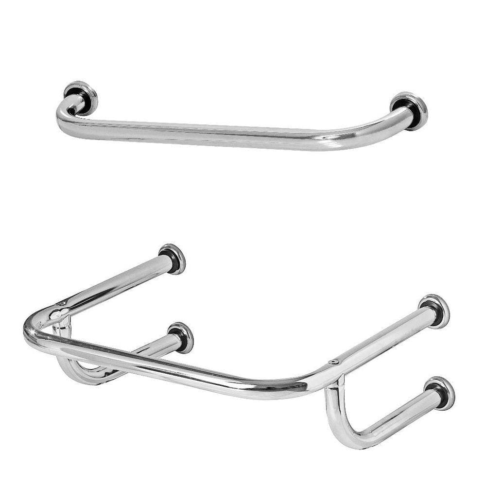 Barra De Apoio Para Lavatório 40x50cm e 1 Barra Reta De 80cm