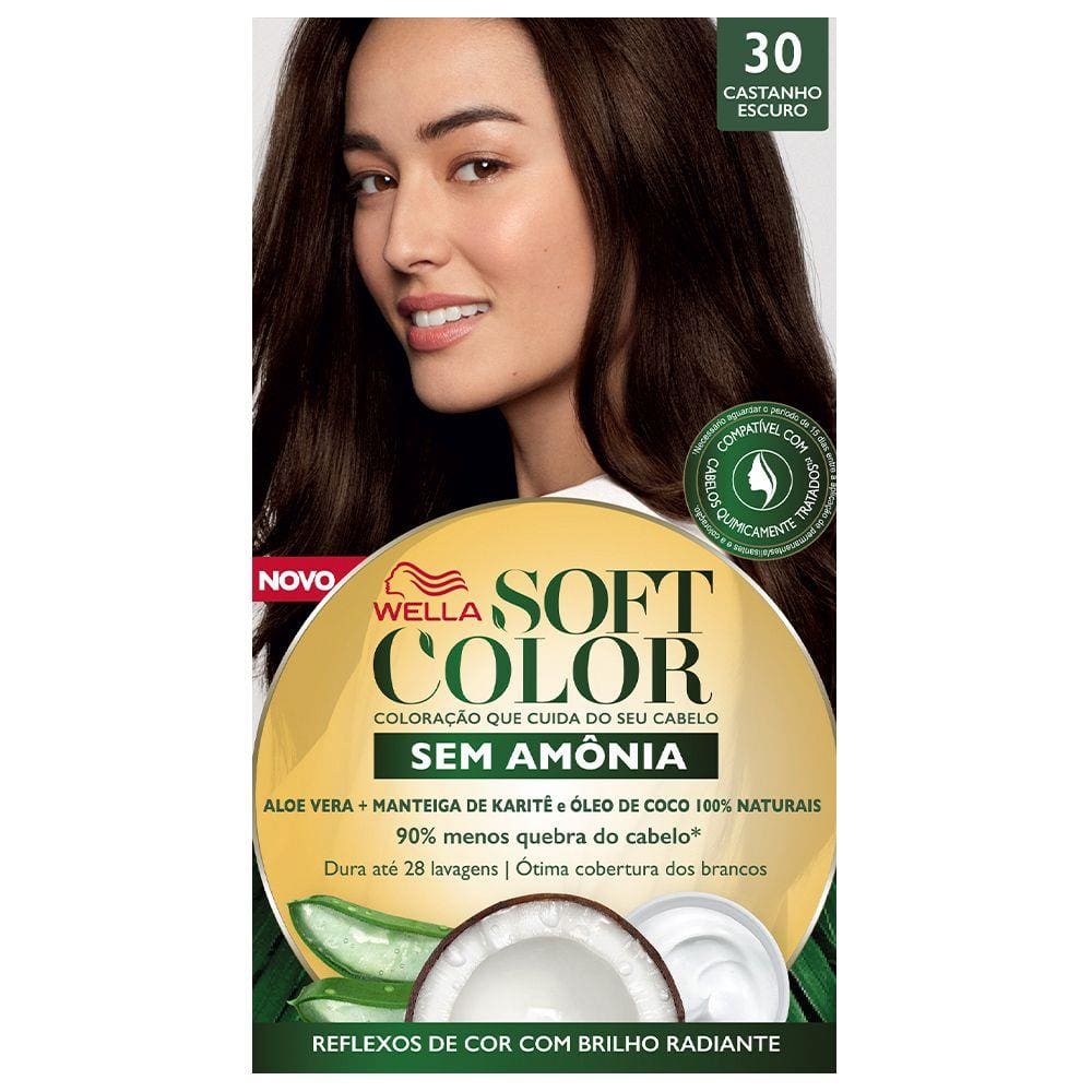 Kit Tintura Soft Color Castanho Escuro 30 Soft Color