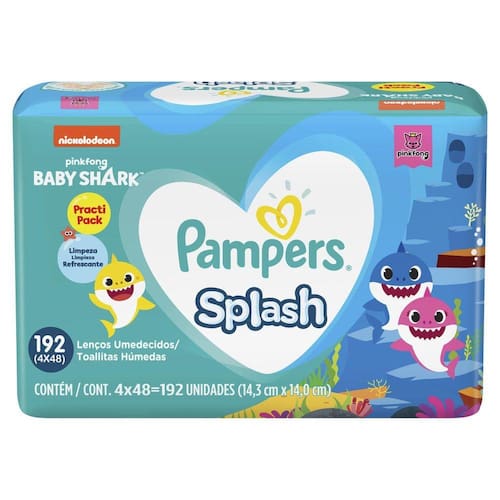 Lenços Umedecidos Pampers Splashers Baby Shark 192 Unidades é boa?