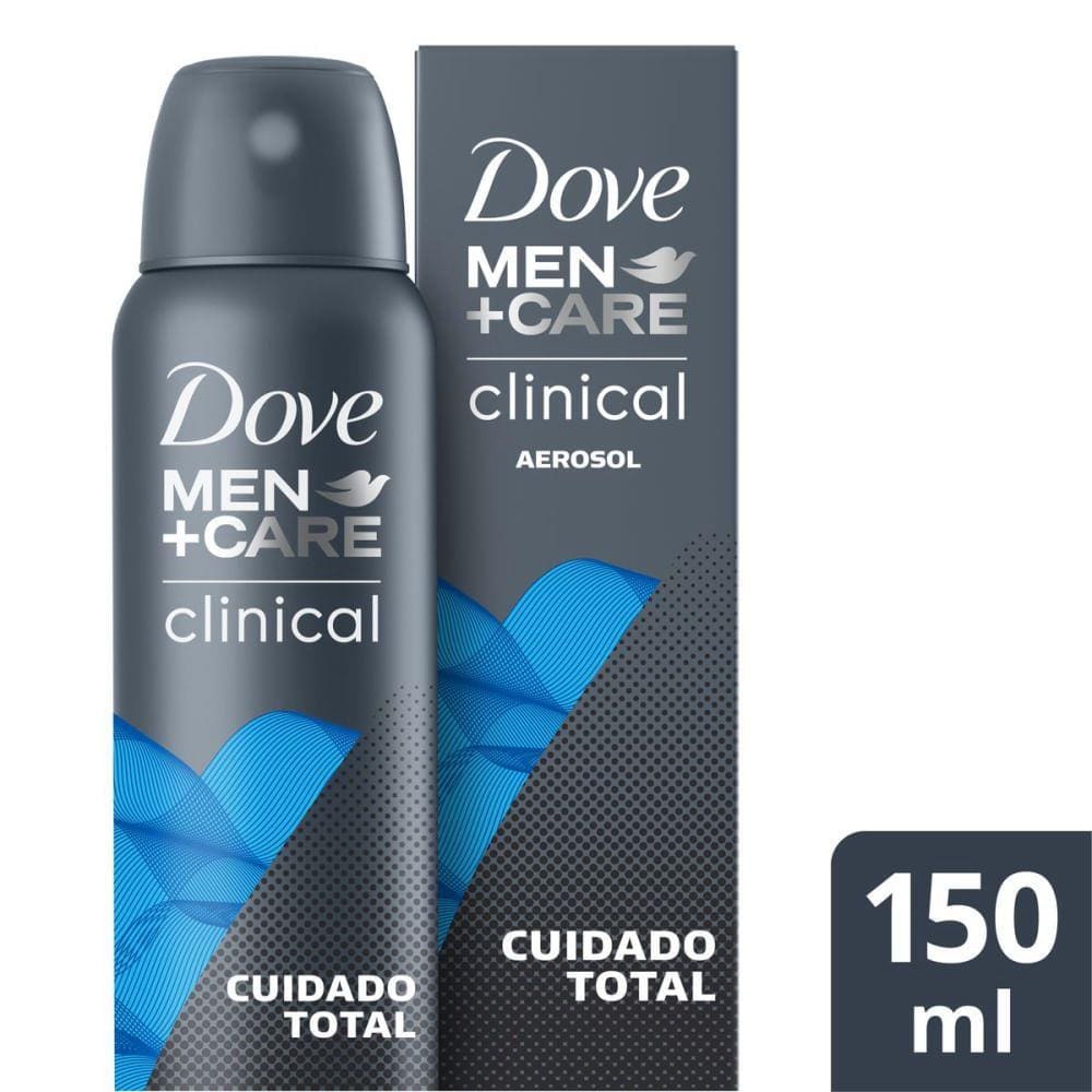 Desodorante Aerosol Antitranspirante Dove Men+Care Clinical Cuidado Total 150 ml