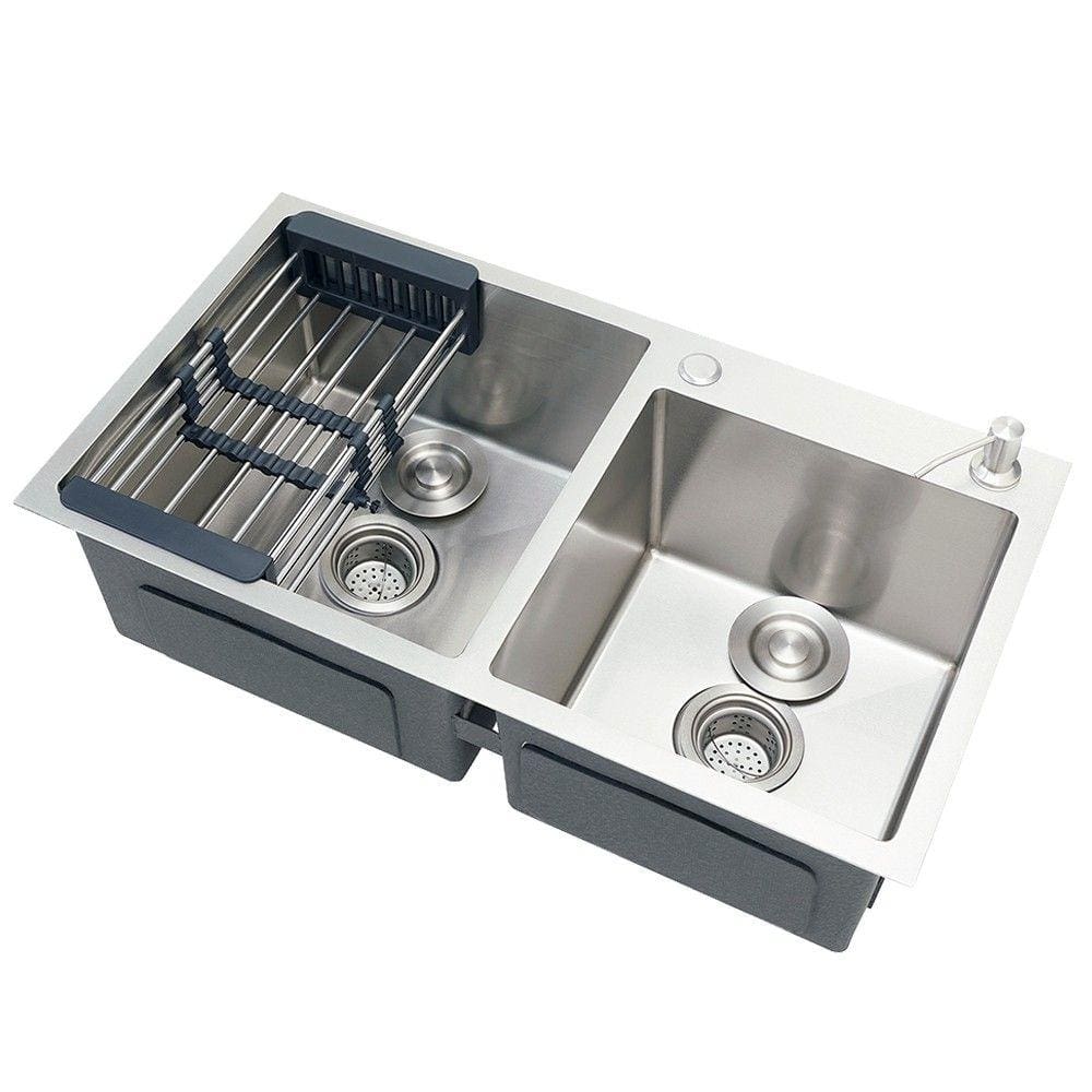 Cuba Para Cozinha Gourmet Pia Dupla Aço Inox 304 Awá Pingoo.casa - Prata