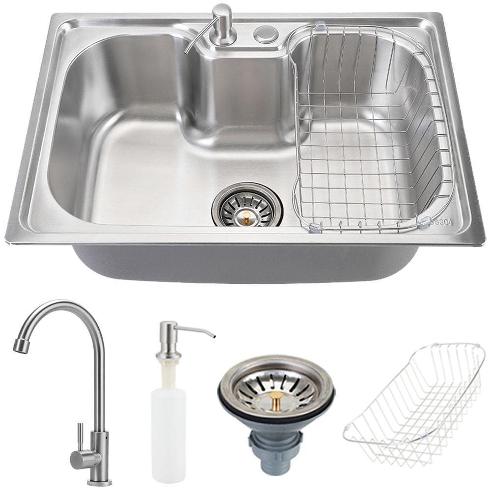 Cuba Para Cozinha Pia Inox Com Acessórios Carajás E Torneira Para Cozinha Aporé Pingoo.casa