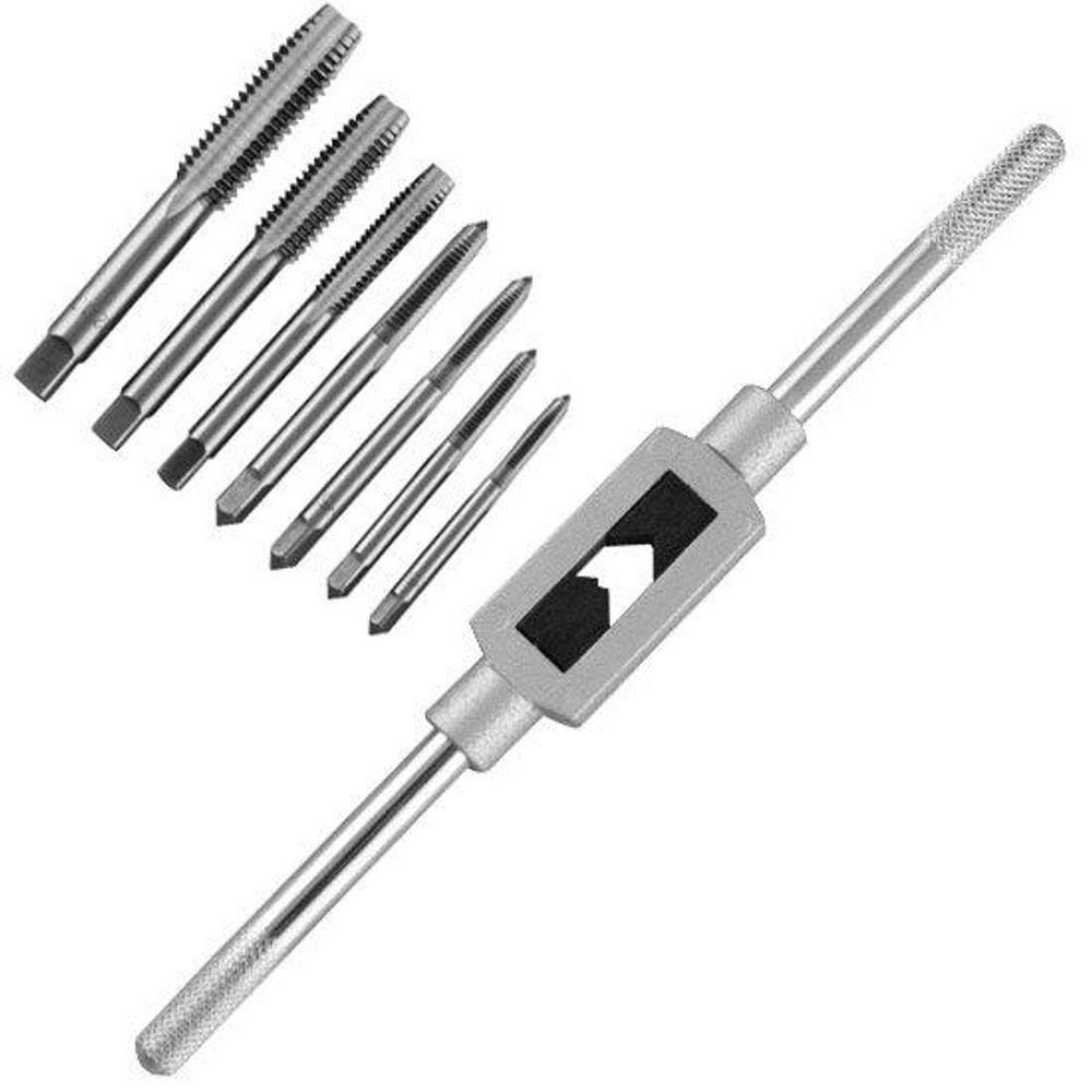 Jogo Kit de Macho com Vira-Macho Manual com 8 Peças de M3 a M12