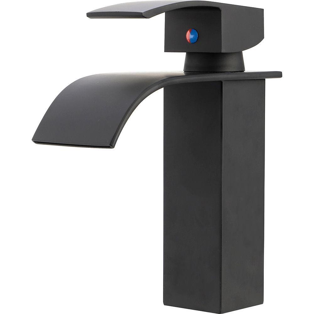 Torneira Para Banheiro Cascata Misturador Monocomando Baixa Paraná Pingoo.casa - Preto
