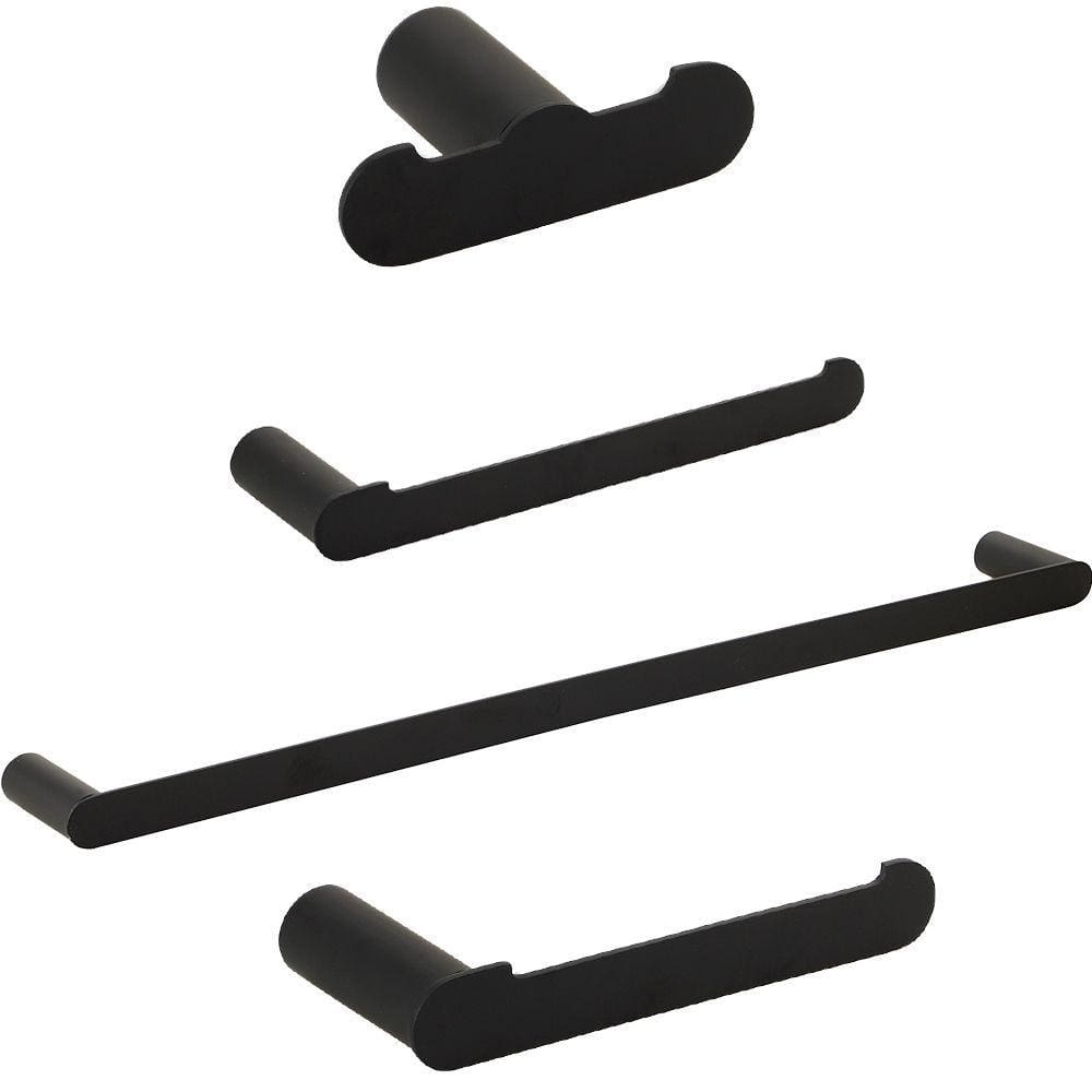 Acessórios Para Banheiro 4 Peças Vila Nova Pingoo.casa - Preto