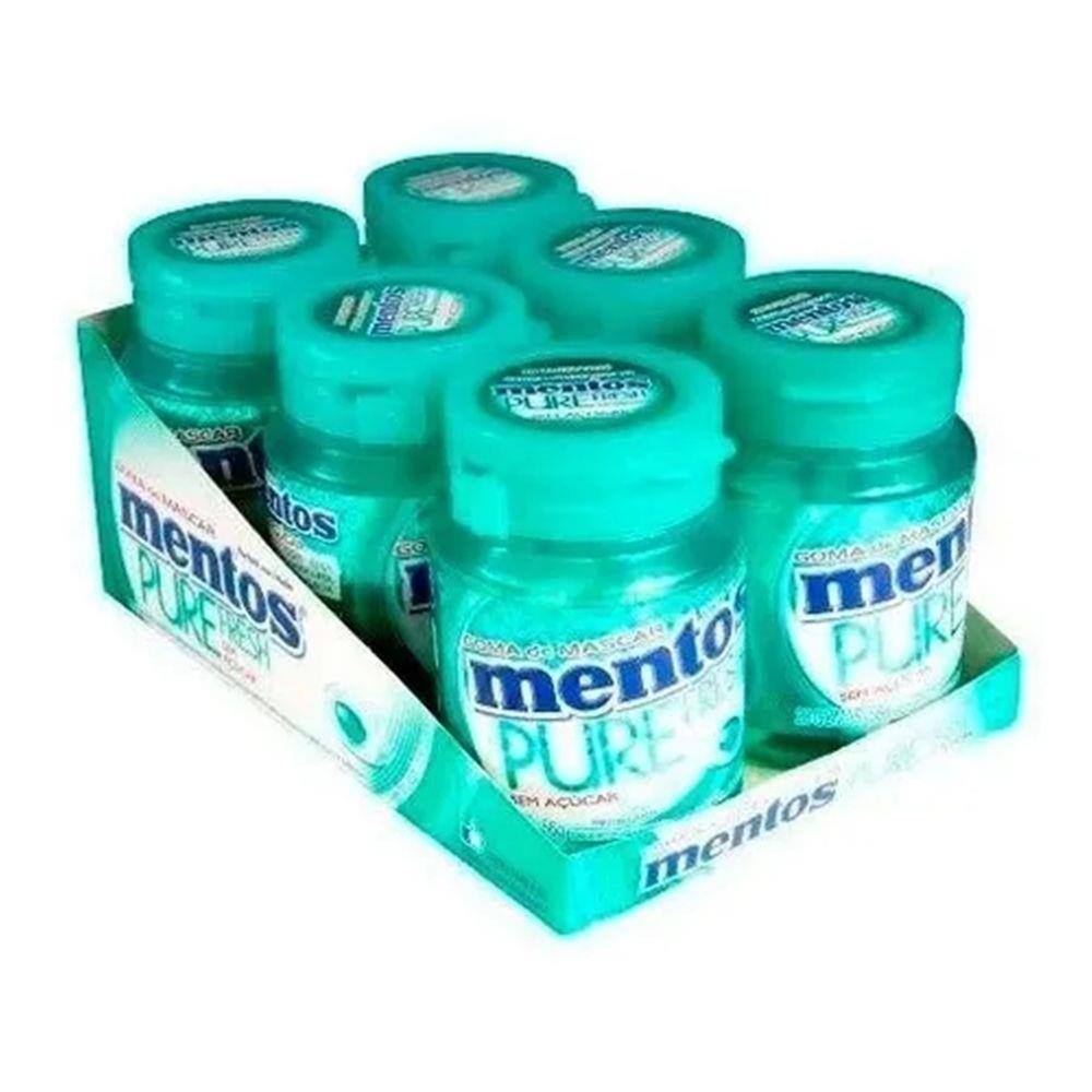 Chiclete Mentos Garrafa Pure White Menta com 6 Unidades - Perfetti