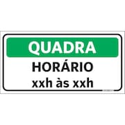 Placa Sinalização Condomínio - Salão De Jogos Horário Funcionamento