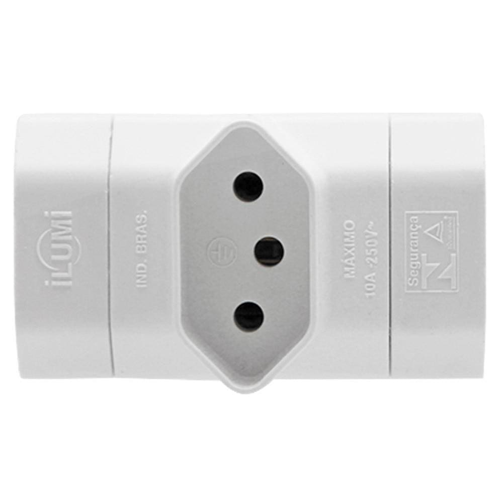 Pino Plug T Bipolar 2P+T 10A Emb. c/ 10 un. - Ilumi
