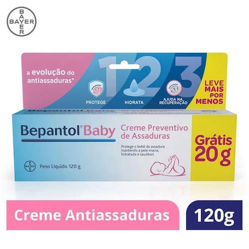 Bepantol Baby Creme Contra Assadura 100g e Ganhe 20g Menor preço em Bepantol Baby Creme Contra Assadura 100g e Ganhe 20g