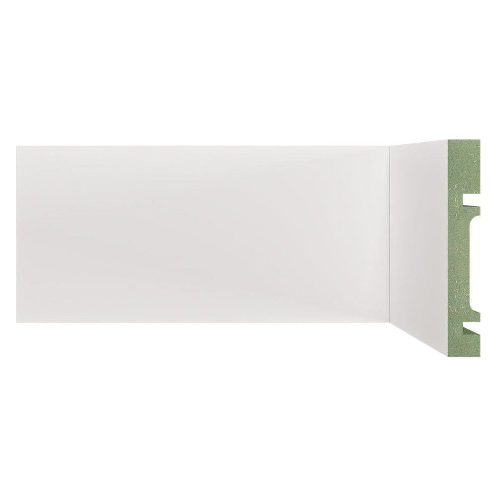 Rodapé MDF 1001 Moldufama 15mmx10cm Metro Linear - caixa com 1,8 m - Branco