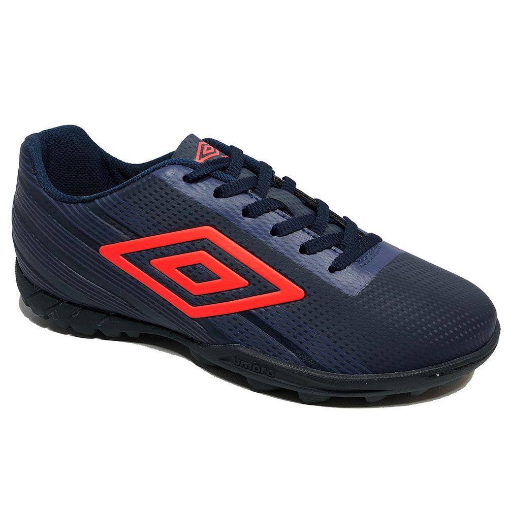 Chuteira Society Umbro Light Control Masculina - Marinho e Laranja
