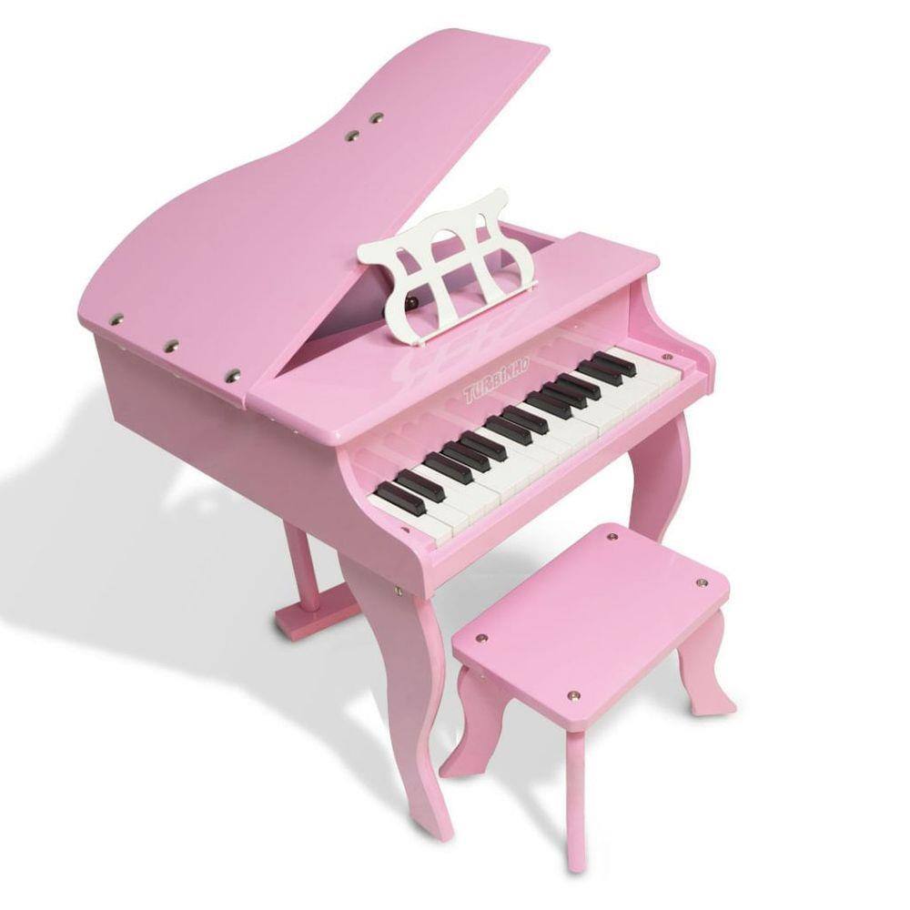 Teclado infantil piano coracao rosa16cm ref na15954w art brink