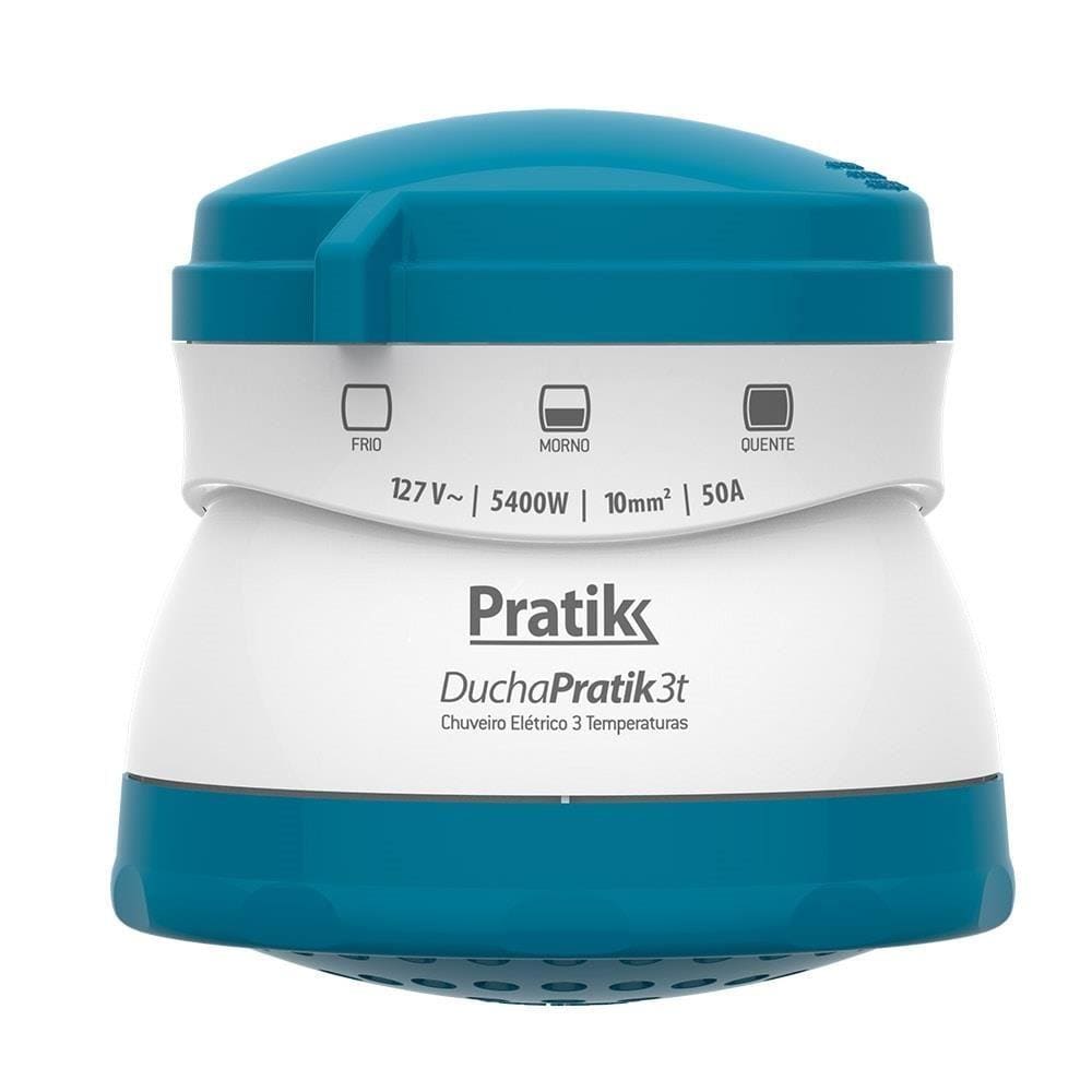 Chuveiro Ducha Pratik 3 Temperaturas Azul Claro 5400W