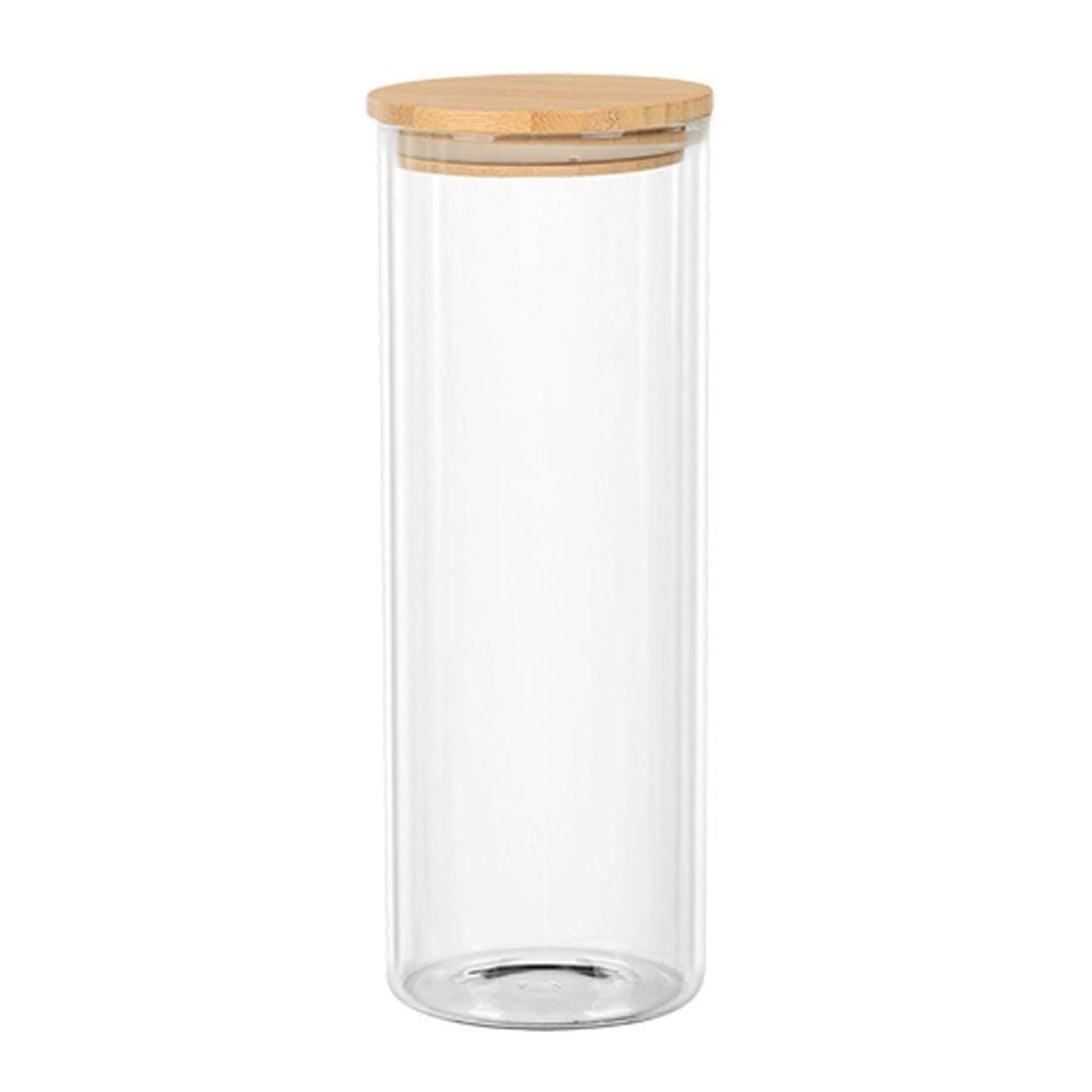 Porta Mantimento Vidro Borossilicato Tampa Bambu 1,8L 10X27