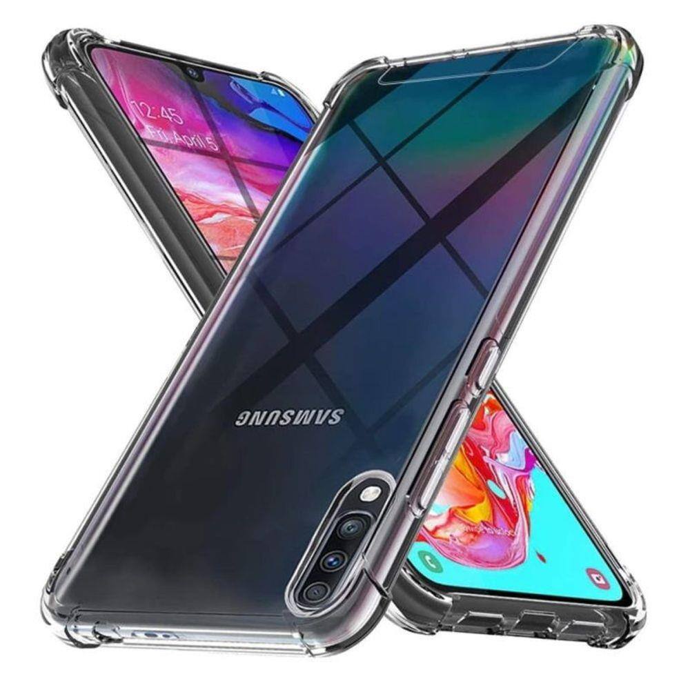 Capinha Silicone Antichoque e Película Vidro 3D Samsung A70