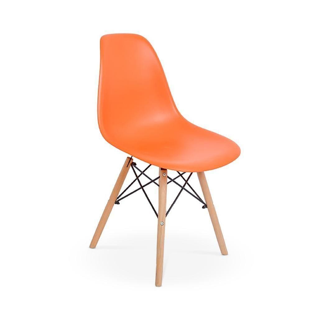Cadeira Charles Eames Eiffel Dkr Wood - Design - Laranja