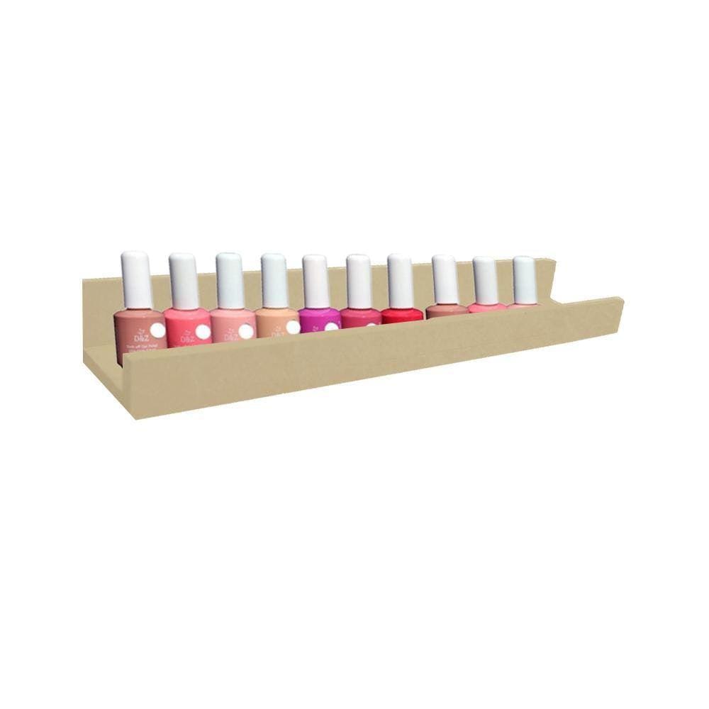 Prateleira Canaleta Para Esmaltes 750 X 90 Em Mdf - Natural
