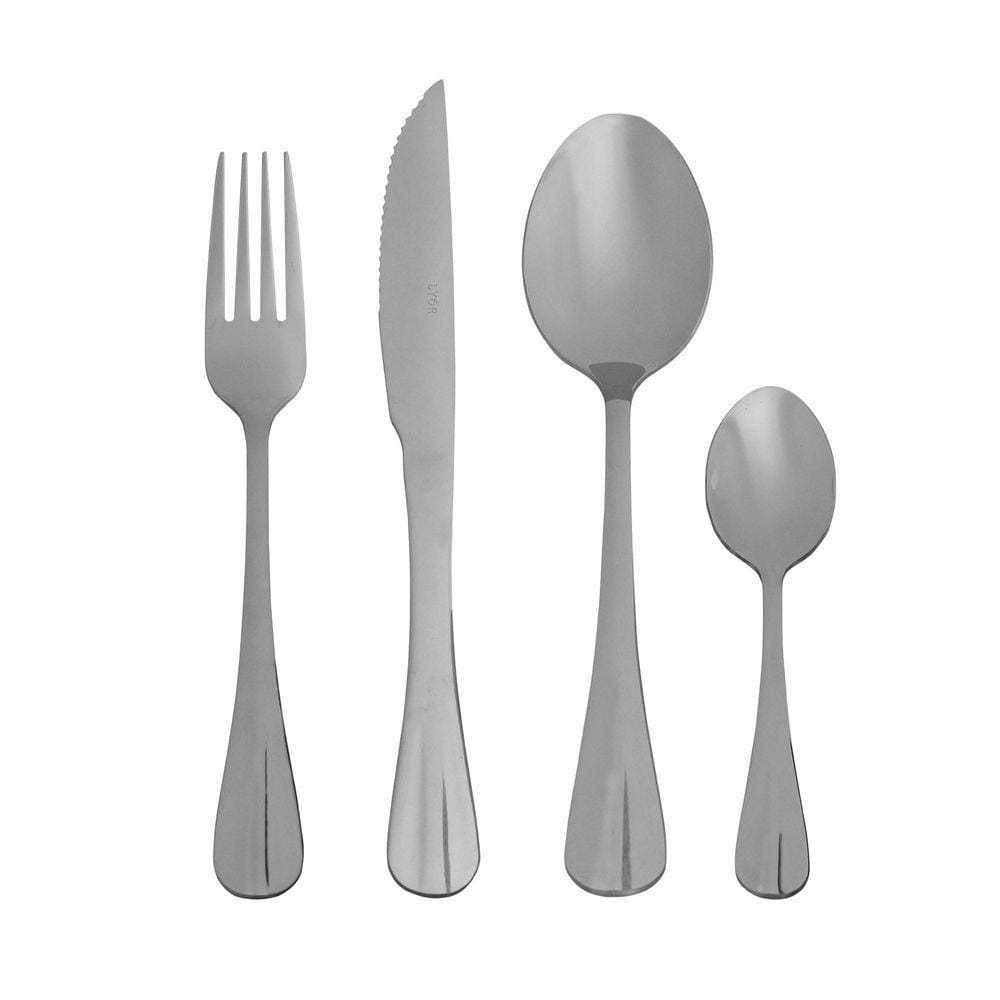 Faqueiro 24 Peças De Aço Inox Positano