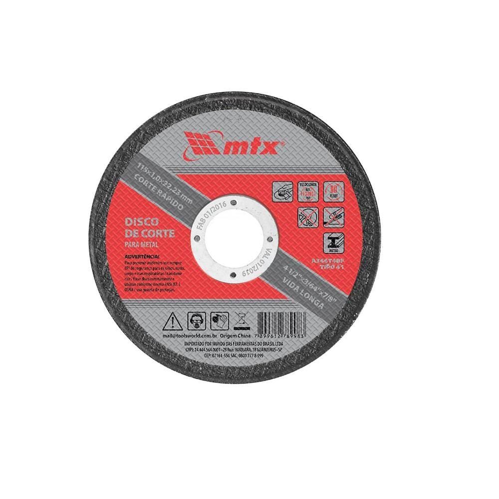 Disco de Corte para Metal 180x1,6x22mm