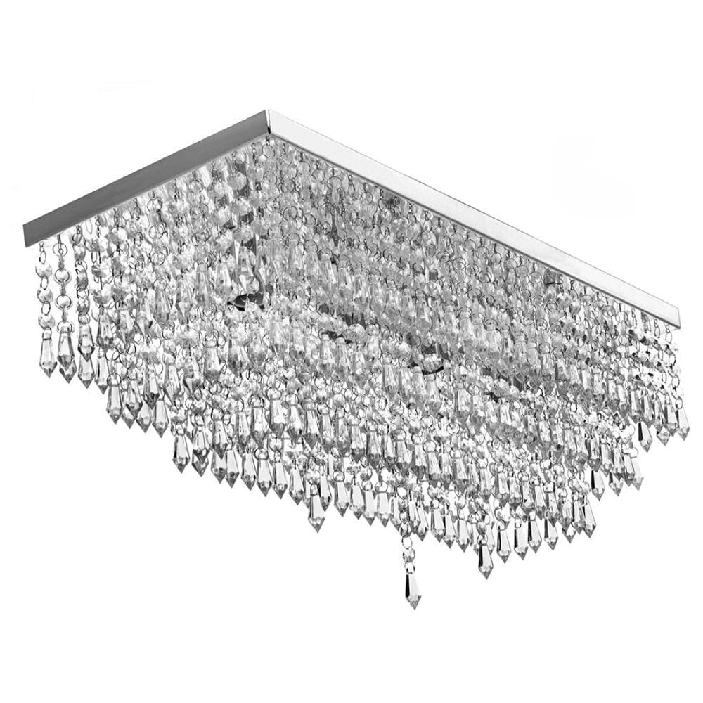 Lustre Luminária Queops Retangular 60x25 Cm Explendido!!