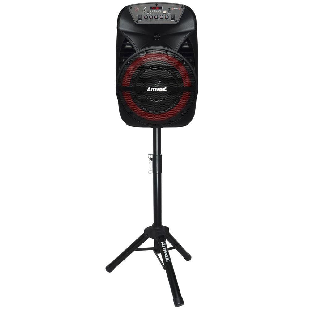 Caixa Som Amplificada Portátil Bluetooth 380W Rms Fm Usb Led Tws Bateria ACA 380 Viper Pedestal