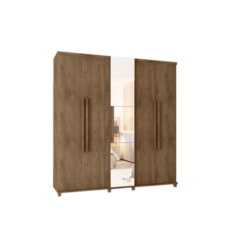 Guarda-Roupa Munique C/Espelho Freijó – RV Móveis