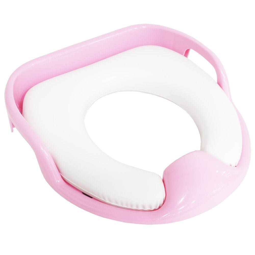 Assento Sanitário Redutor Infantil Almofadado Acolchoado com Alça Portátil Rosa Brinqway BW-073RS