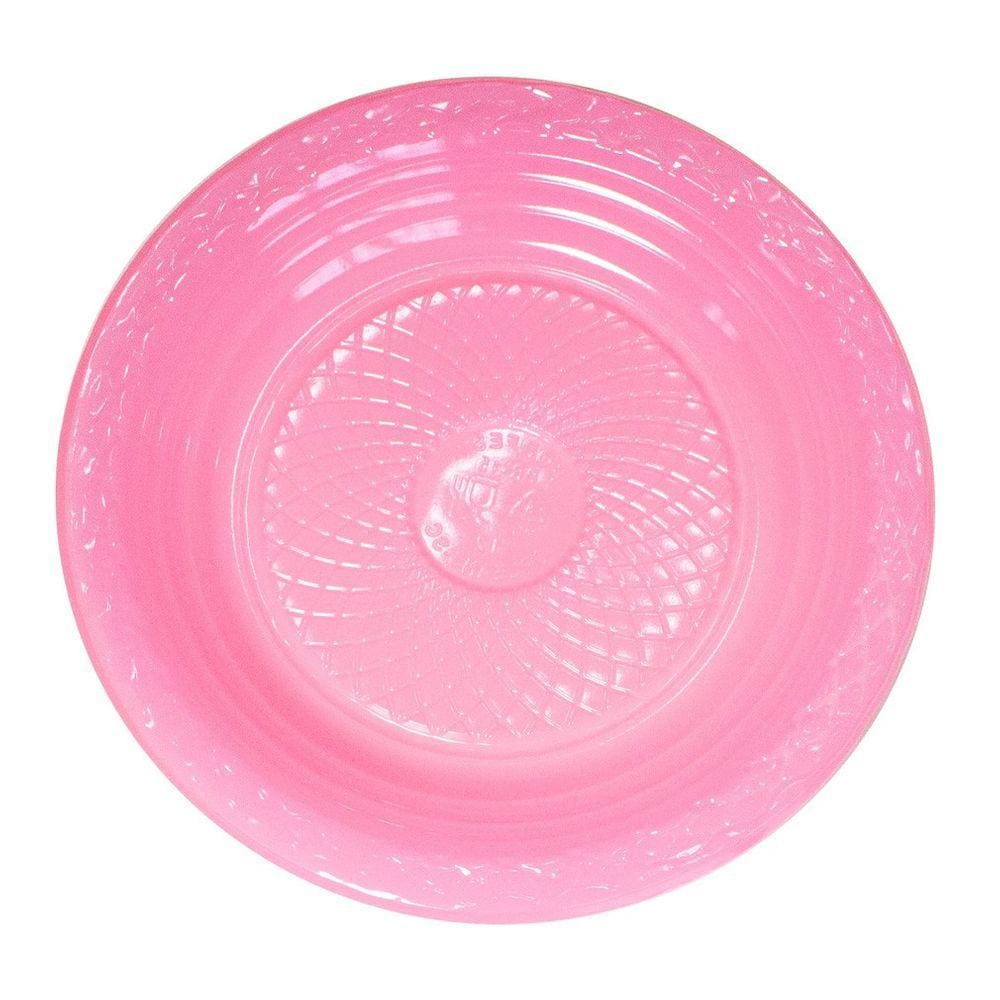 Prato Descartável Rosa 15cm - 10 Unidades
