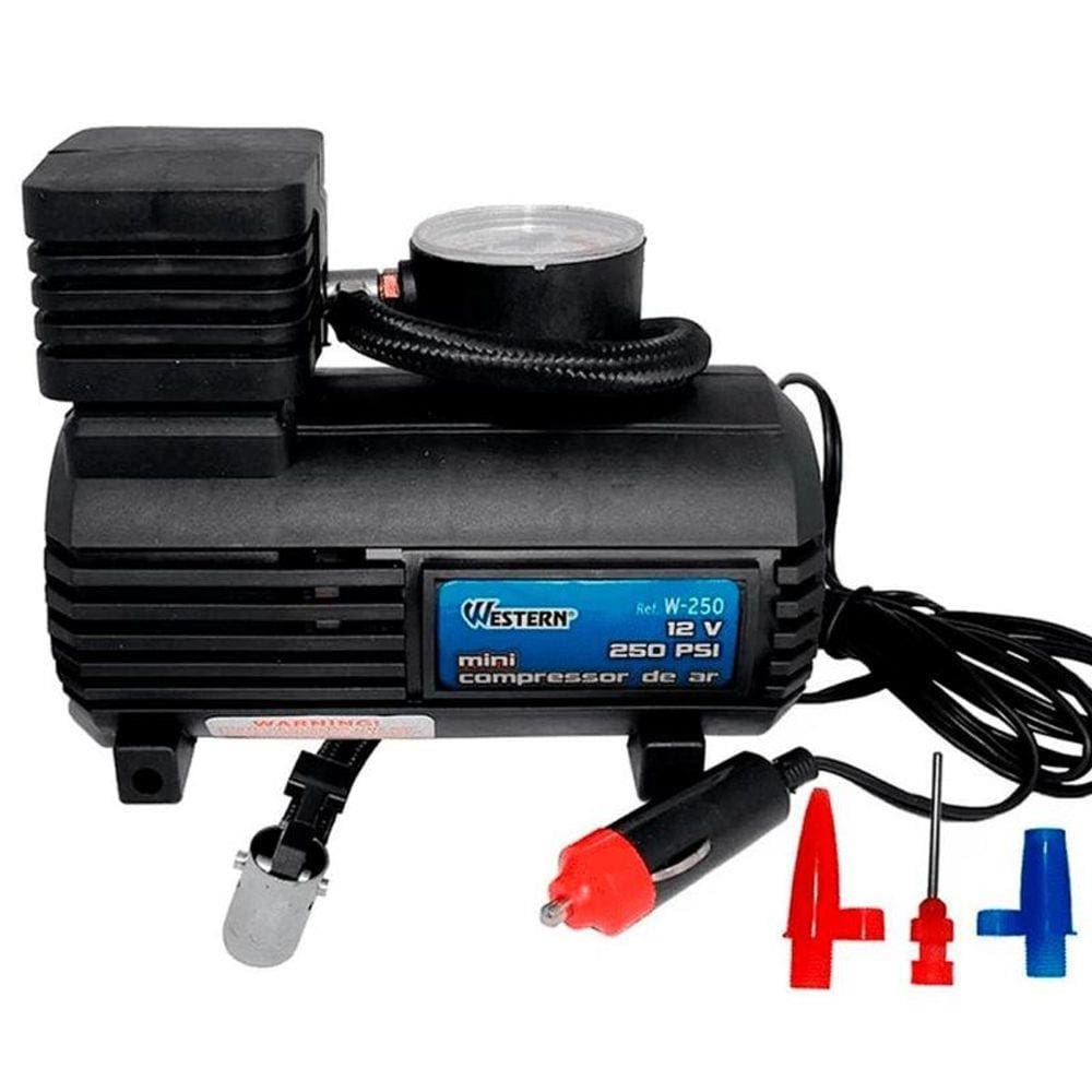 Mini Compressor de Ar 12V Multiuso Automotivo 250 PSI W250 WESTERN