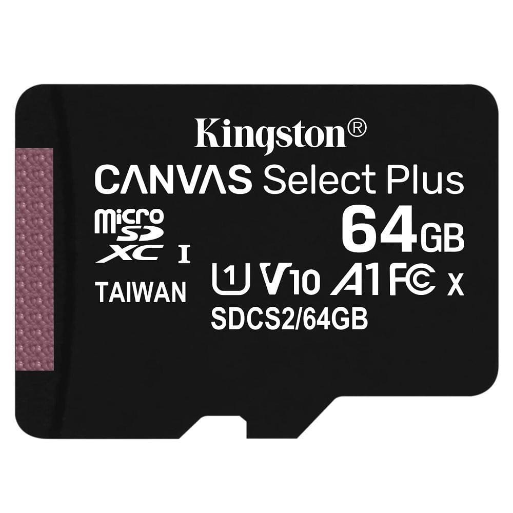 Cartão De Memoria 64Gb Micro Sd Kingston Canvas C/ Adaptador Classe 10 - 100Mb/S