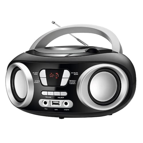 imagem-Rádio Boombox Mondial NBX-13, Entrada USB e para Fone de Ouvido, Rádio FM, Display Digital, 6W RMS
