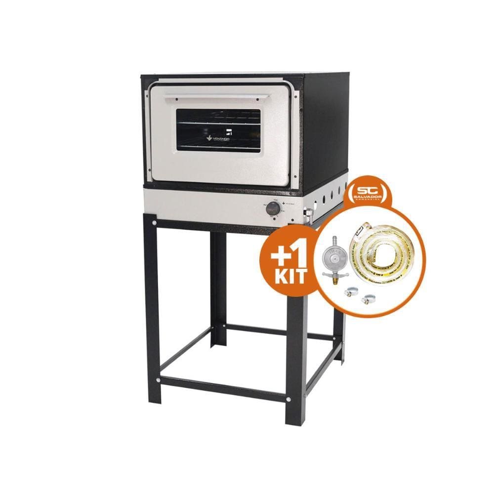 KIT - Forno Gás Bravo Com Pedestal BRFP + Kit Gás - Venâncio