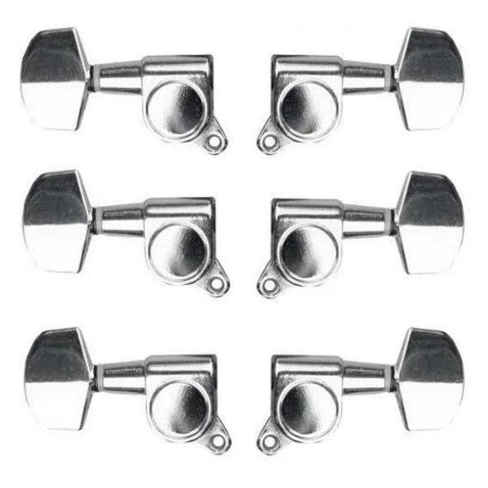 Tarraxa Blindada Para Violão Aço Guitarra 3+3 Custom Sound