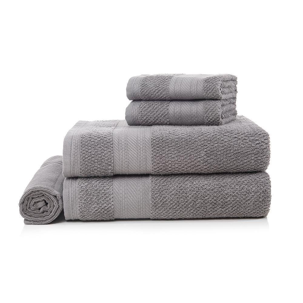 Jogo De Toalha Banhão Empire Gigante Karsten Cinza  5 Peças