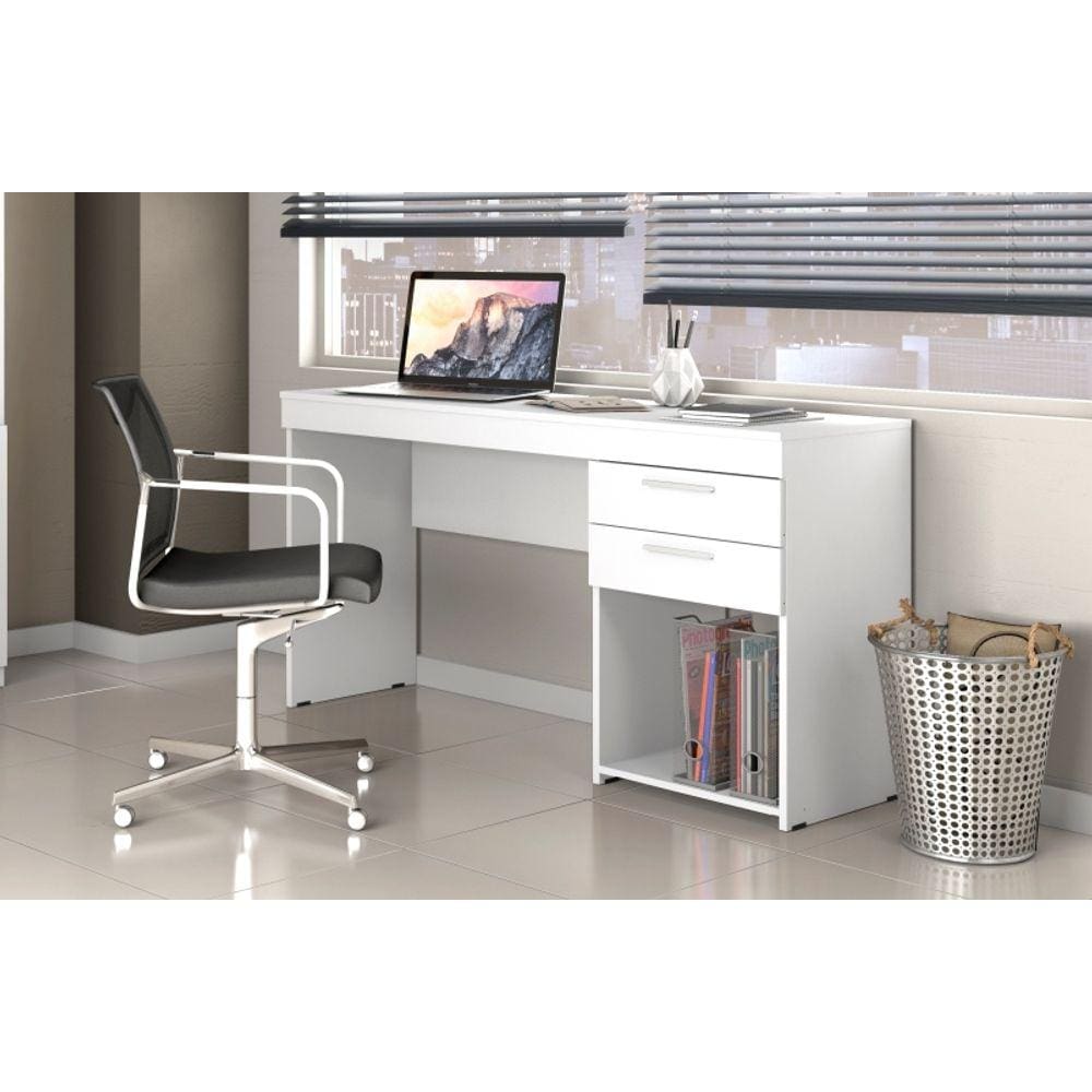 Escrivaninha Office 2 Gavetas Notável Móveis Branco