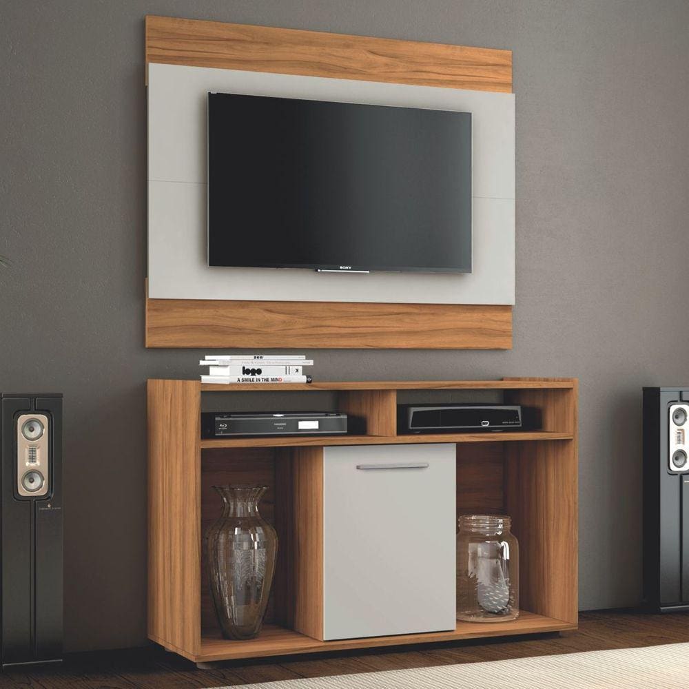 Rack Com Painel para TV até 43 Polegadas Notável Freijo Trend/Off White