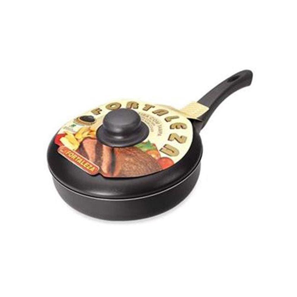 Frigideira com Tampa Fortaleza Preta 18 cm