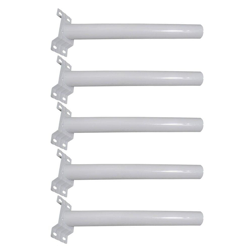 Suporte Luminaria Solar Barra Poste Aço Rua Quintal Jardim Kit 5 Unidades