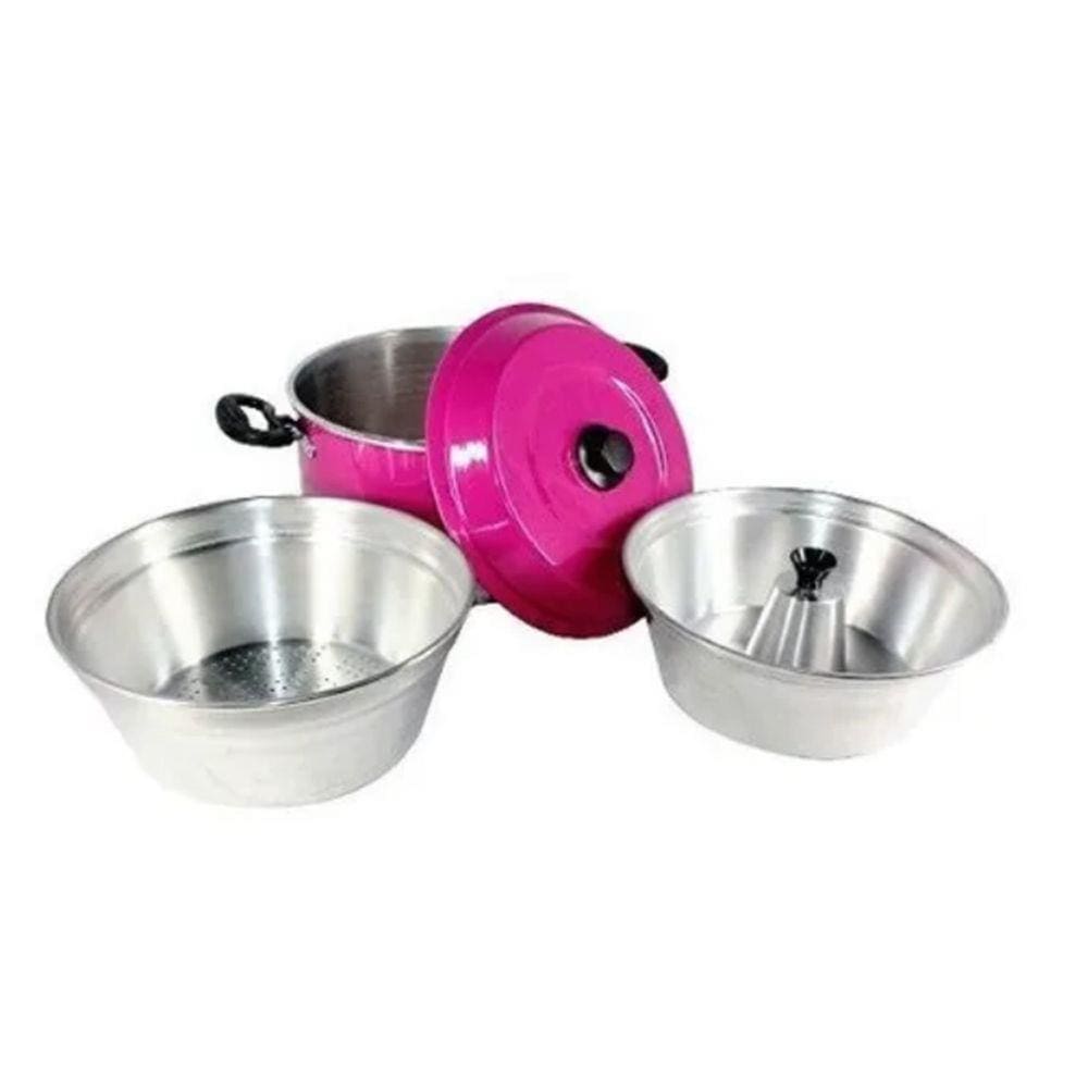 Conjunto 6x1 Cozimento A Vapor Continental Rosa (3pçs)