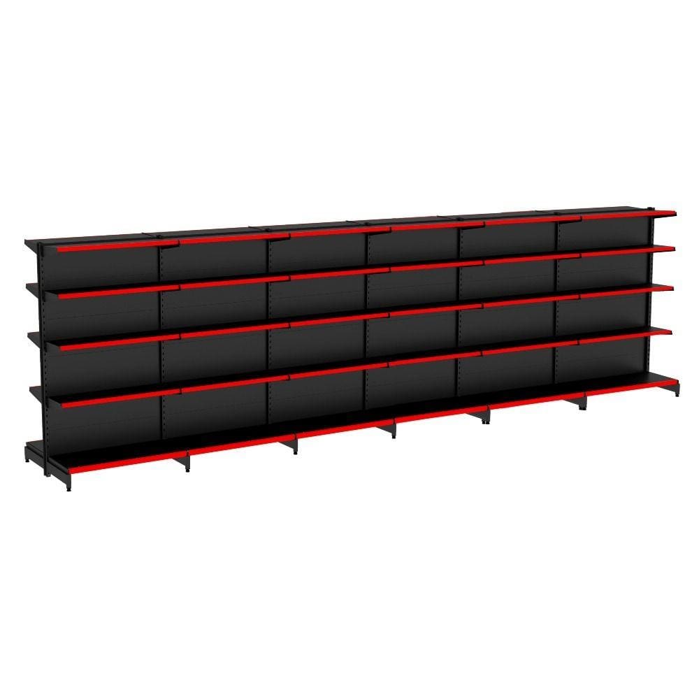 Gondola Centro 170 Amapa Flex Kit 6 Metros Preto PE VM