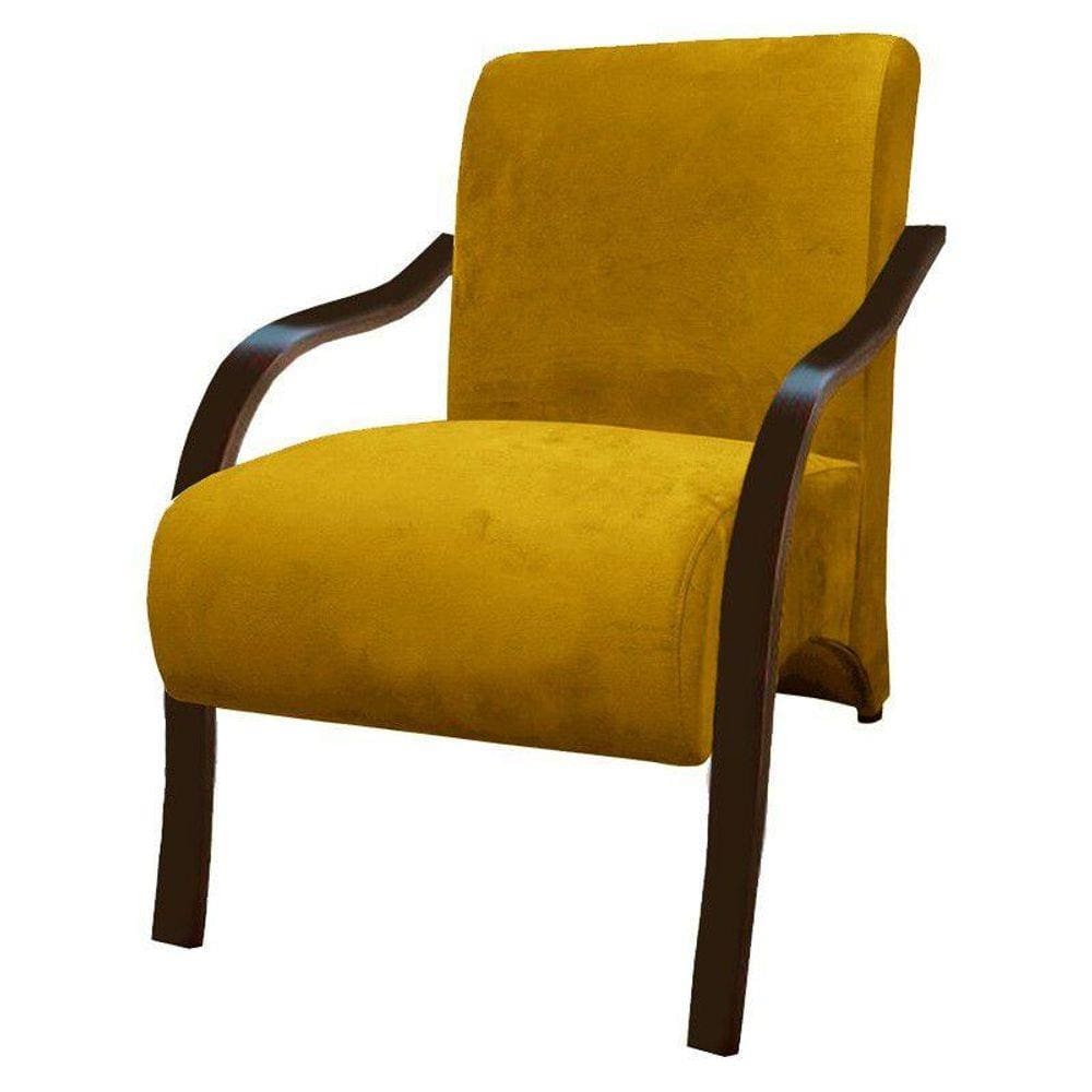 Poltrona Venus 01 Lugar Braço Madeira