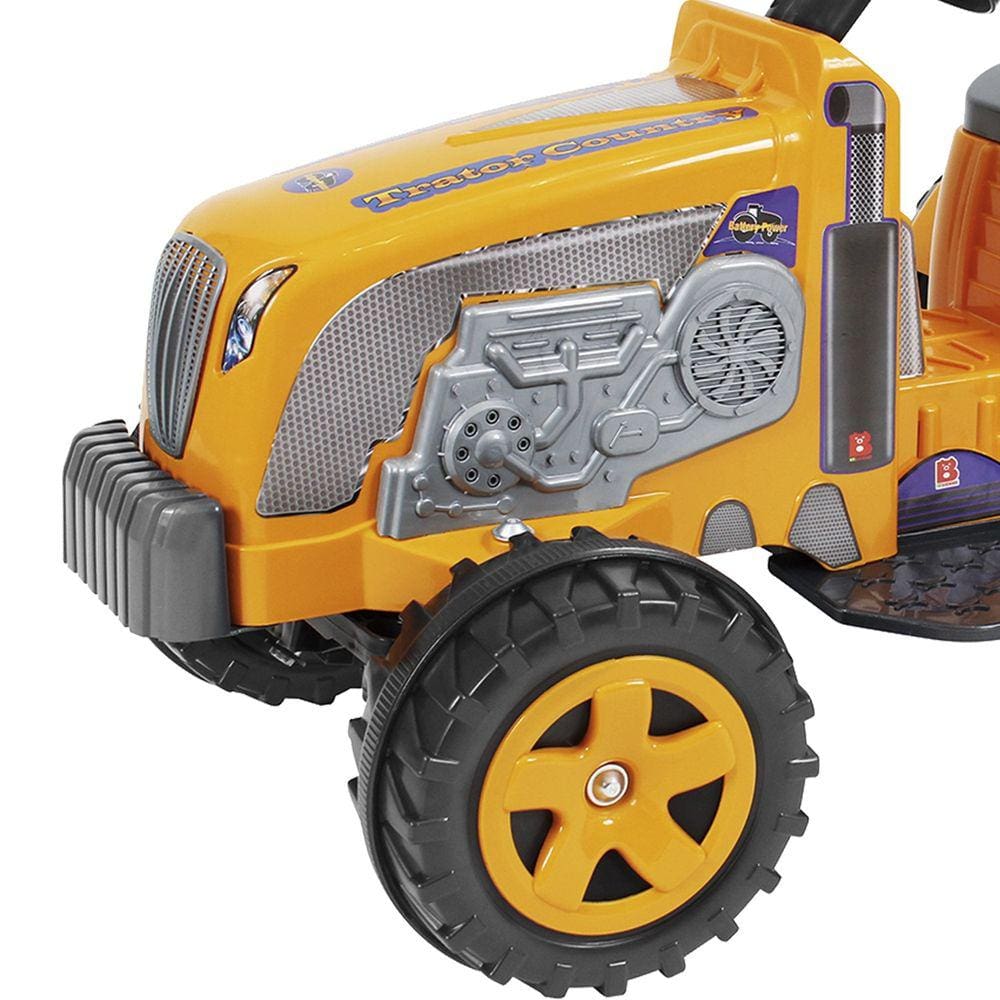 Trator Country Amarelo Elétrico 6v + Caçamba Biemme