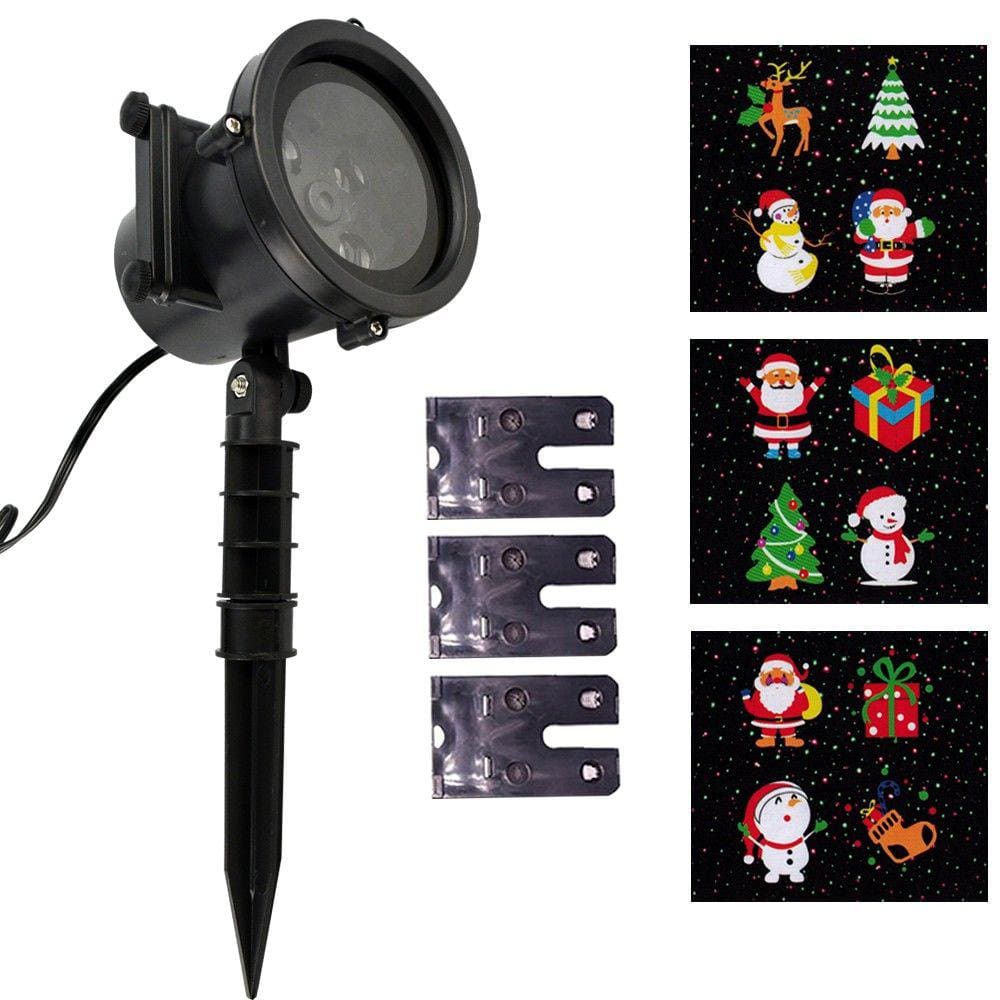 Projetor LED Natal Multi Cores 3 Slides 12 Imagens CBRN15412