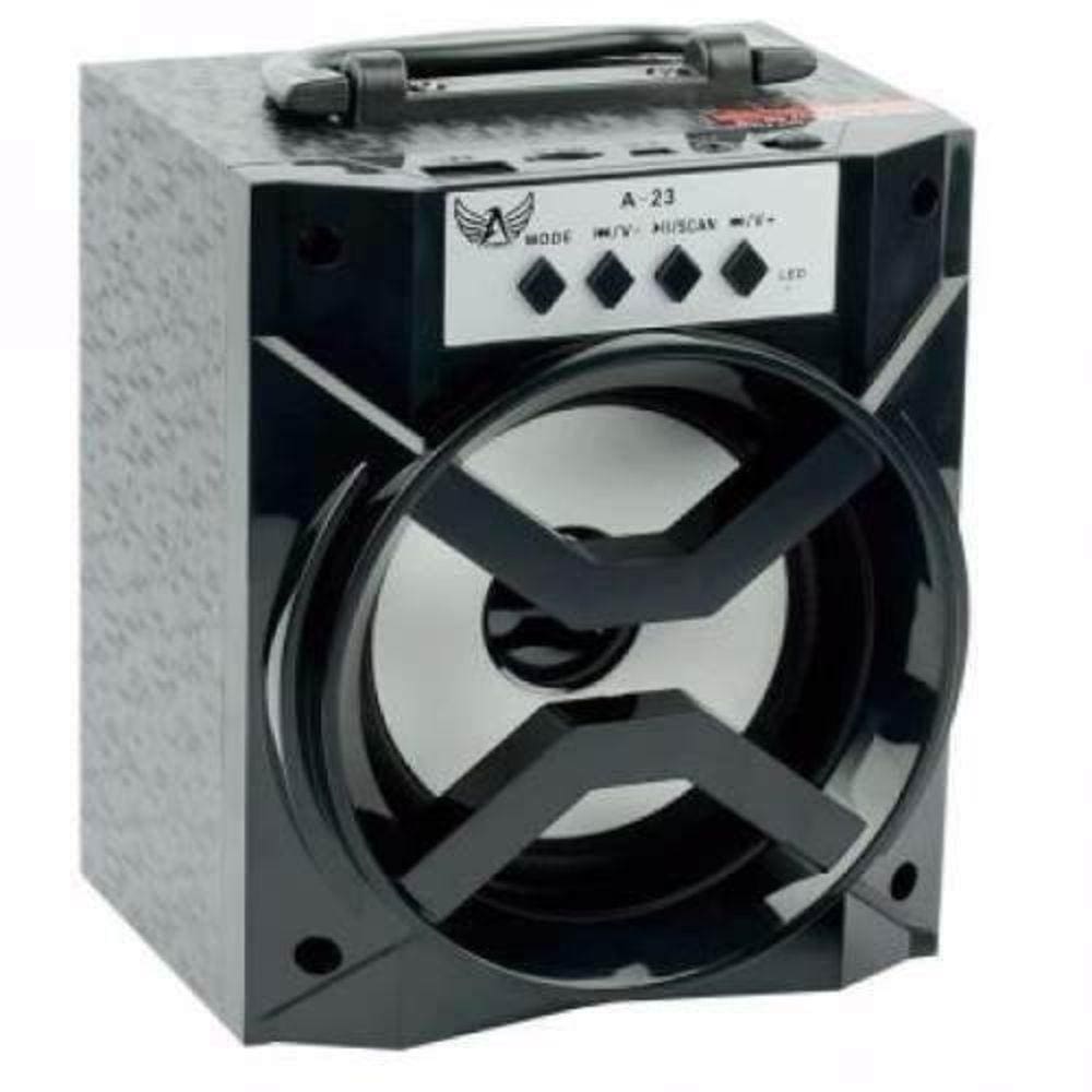 Caixa de Som Bluetooth Portátil D-bh1019 Aero com Rádio Fm Usb Tf Preto