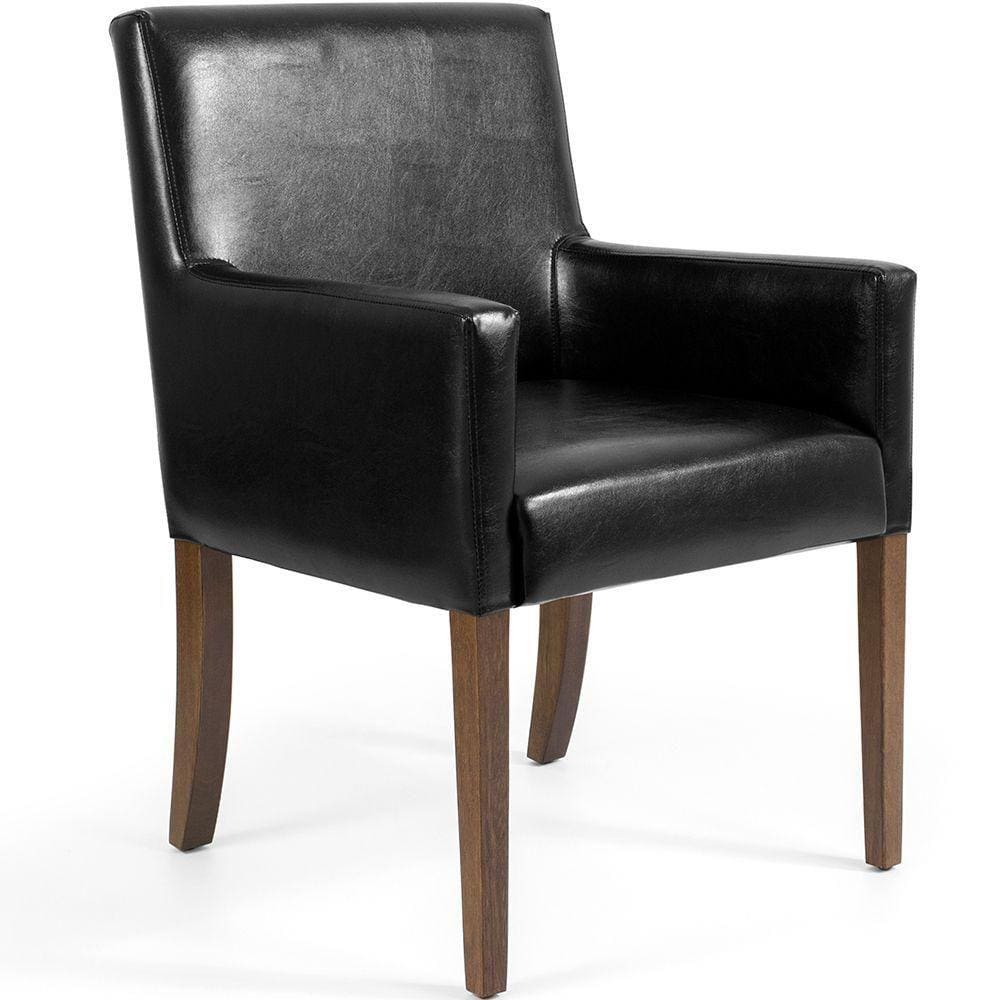 Poltrona Decorativa Sala De Estar Base De Madeira Liverpool