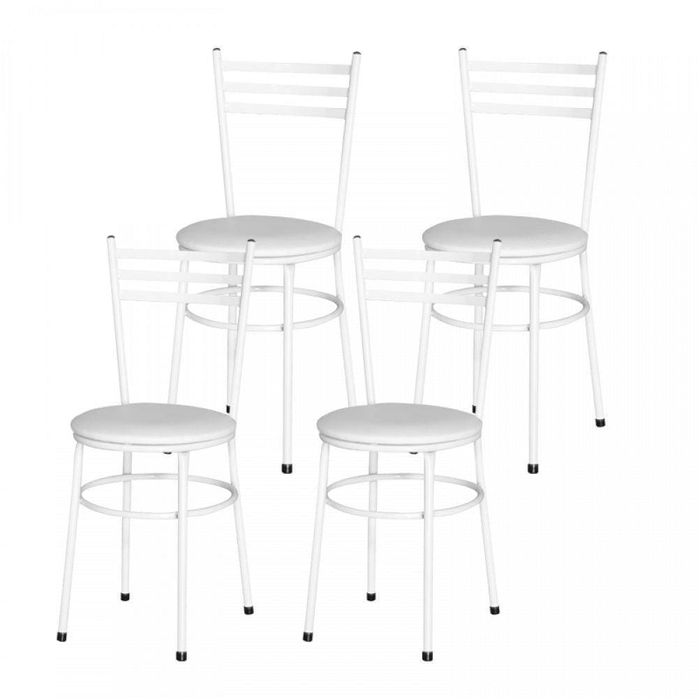 4 Cadeiras Epoxi Branca Para Cozinha Cor: Branco