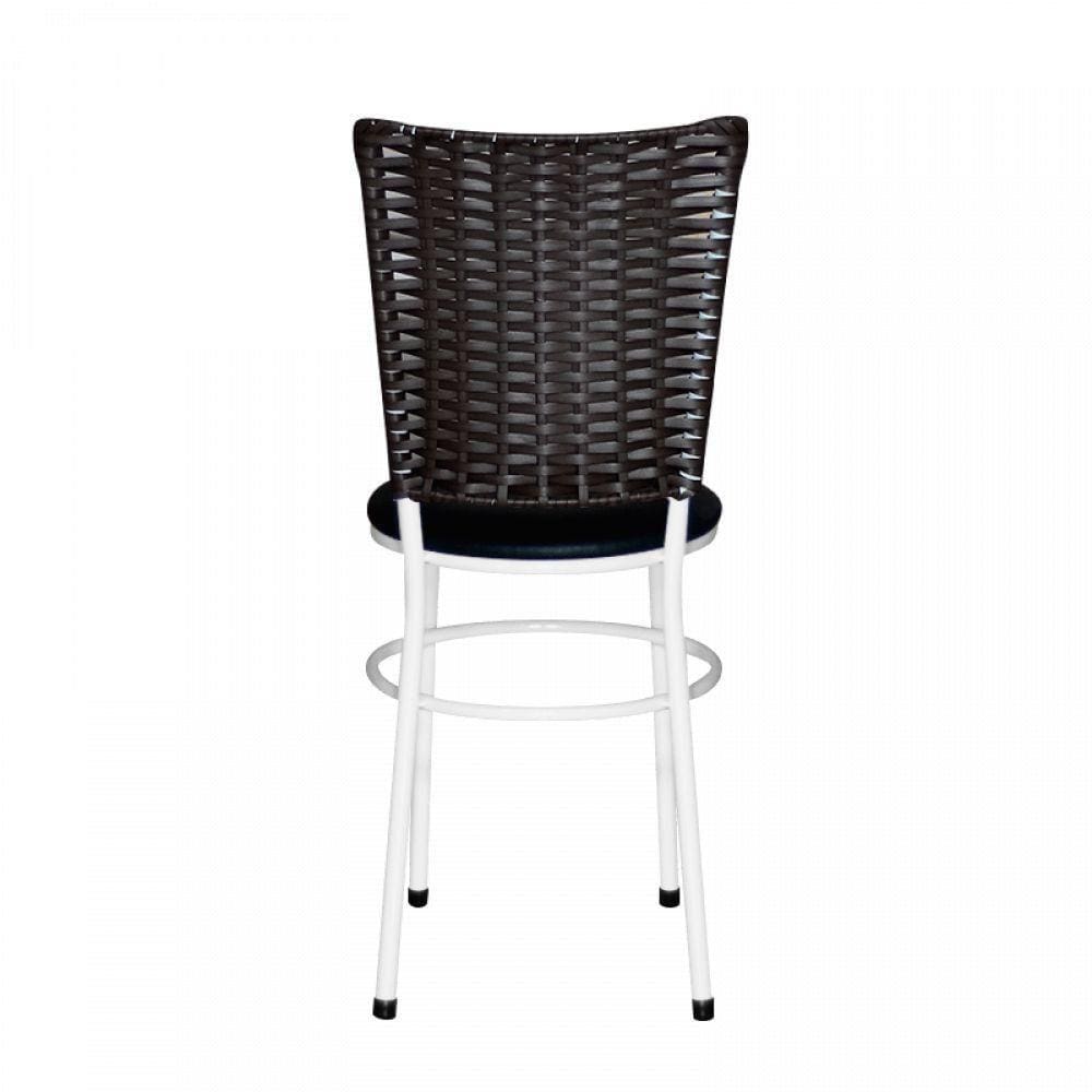 2 Cadeiras Branca Para Cozinha Hawai Café Cor: Preto