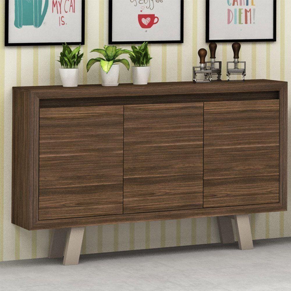 Balcão 3 Portas Nogal Tecno Mobili