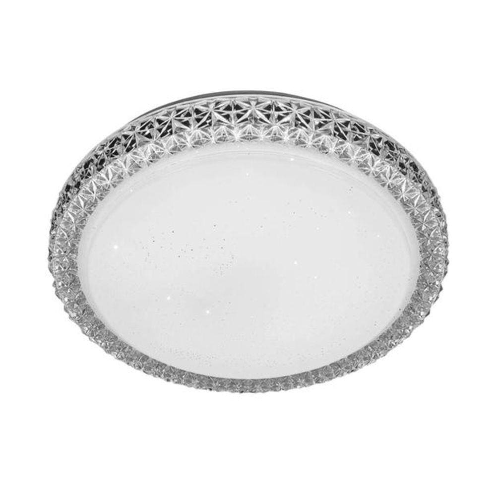 Plafon Redondo Cristal Transparente 28cm Led 12W 6000K